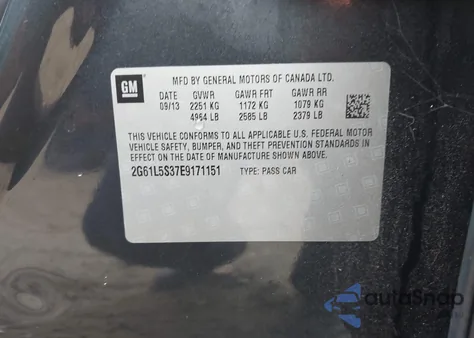 2014 Cadillac Xts Standard z USA, uszkodzony, nr VIN 2G61L5S37E9171151